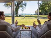 Balaton Küste Terrasse im Hotel Azur Premium mit Panorama